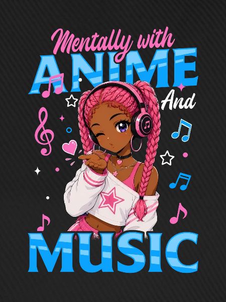 Anime and Music Chibi Black Girl