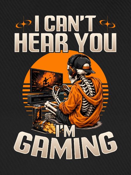 Skeleton Gamer Gaming Halloween