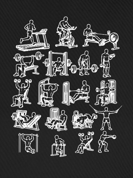  Backprint Training Workout Gym Muskelaufbau