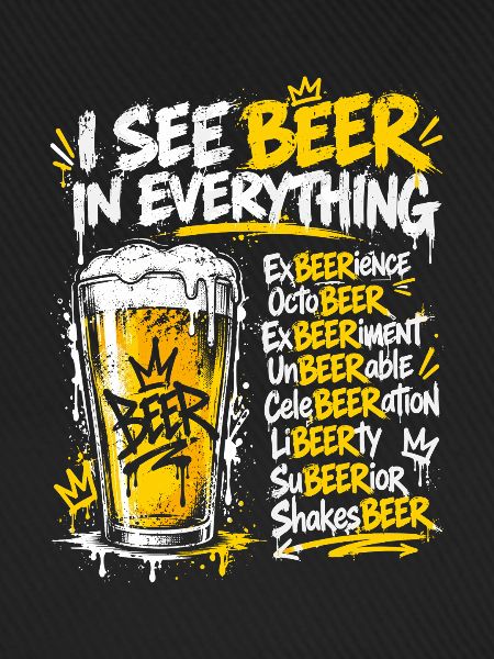 Ich sehe Bier in allem