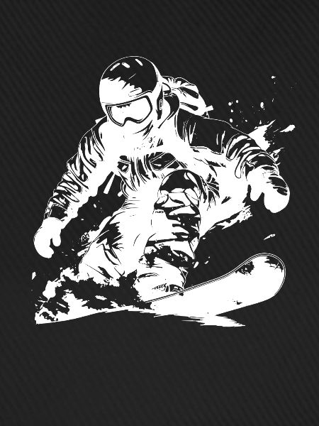 Snowboarder Zeichnung