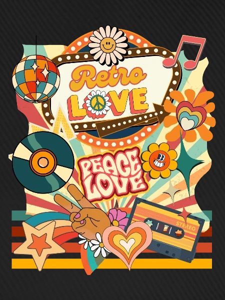 Retro Peace Love