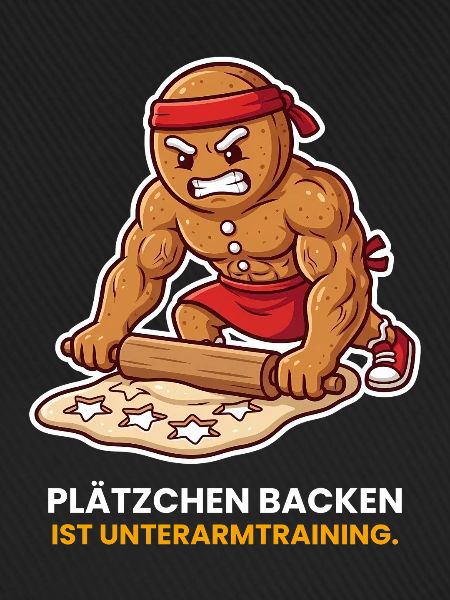 Lebkuchenmann Plätzchen backen Unterarmtraining
