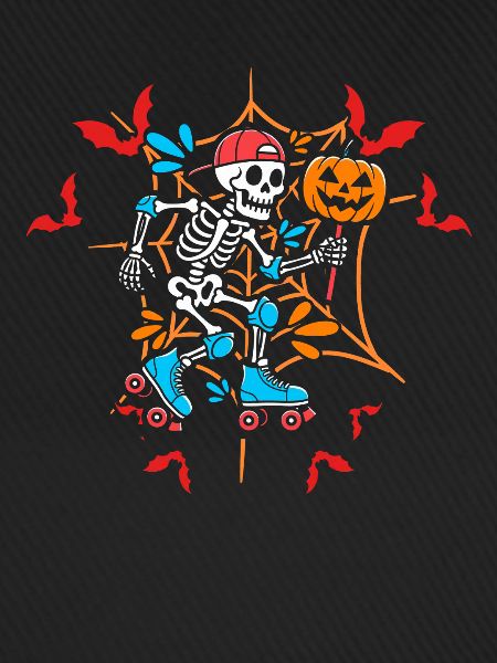 Halloween Skeleton Pumpkin Spooky Roller Sskates
