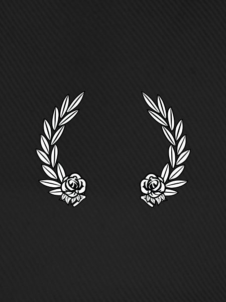 Lorbeerkranz mit Rosen