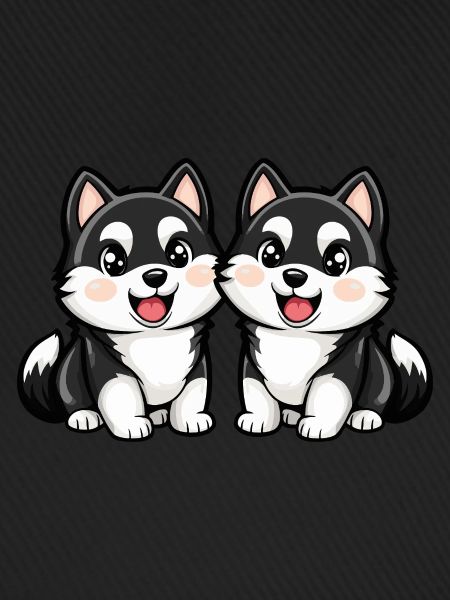 Husky Hund Comic
