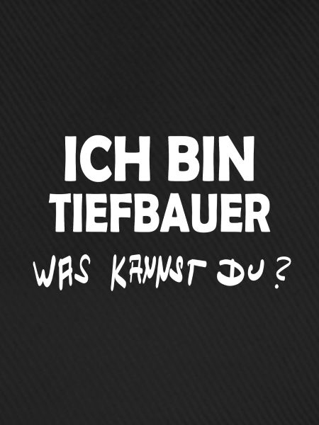 Beruf Tiefbauer