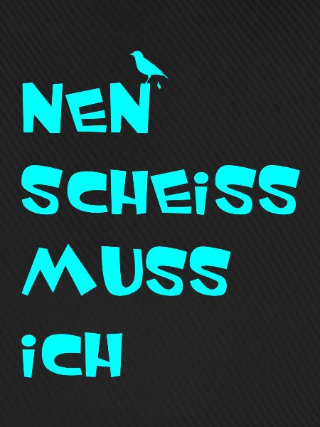 Nen scheiss muss ich