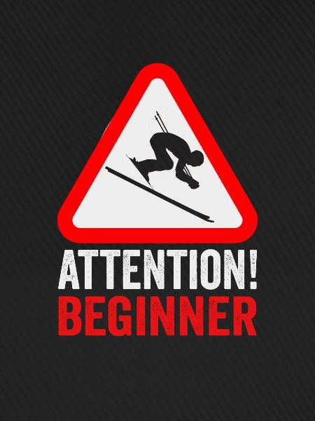 Skifahrer Attention beginner! Ski