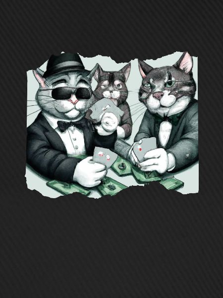 Cats Playing Cards
