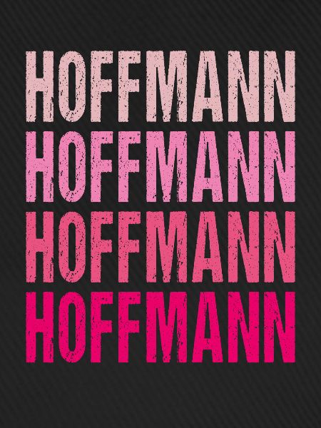 Hoffmann Retro Rosa Nachname Geschenkidee