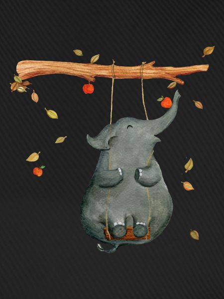 Elefant auf der Schaukel