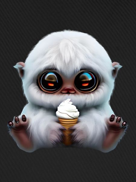 Yeti mit Softeis
