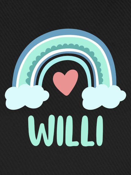 Willi Name Regenbogen Baby