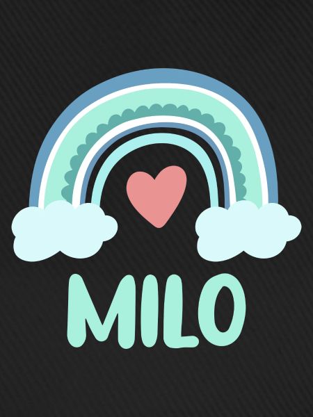 Milo Name Regenbogen Baby