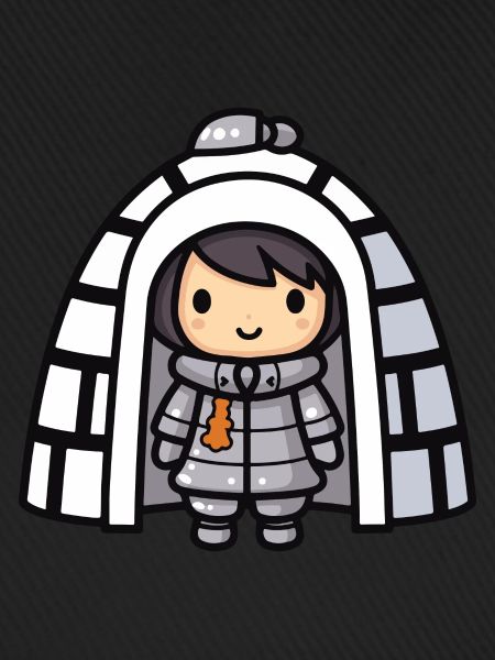 Winter Eskimo Iglu Comic