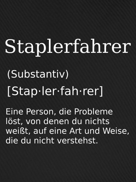 Staplerfahrer Gabelstapler Stapler
