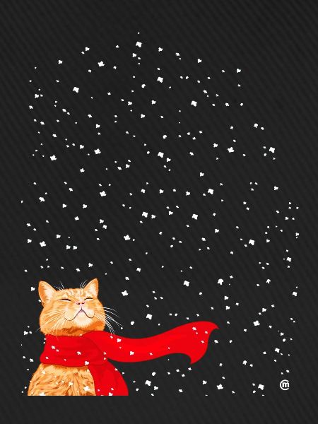 Schneekatze getigert