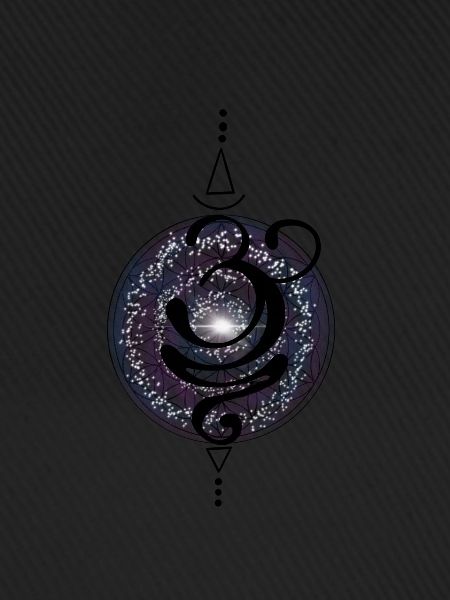 Om symbol mit Lebensblume
