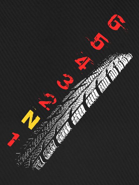 Reifenpfad Neon Typo