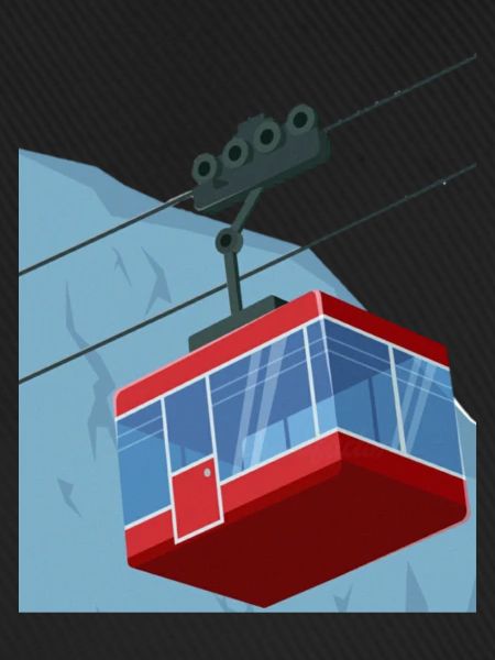 seilbahn rot winter