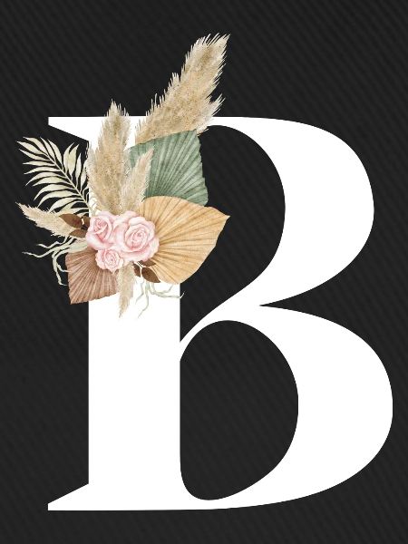 blumiger Buchstabe B