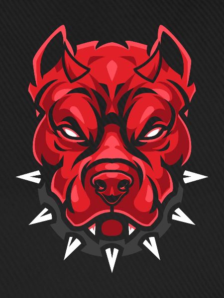 Teufel Pitbull-Hund