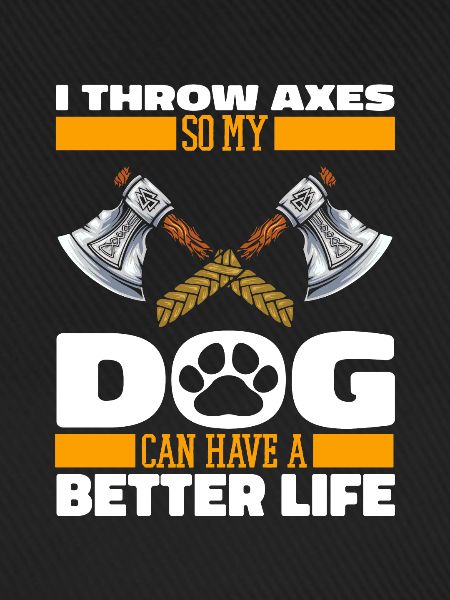 Axtwerfen Axtwerfer Hund