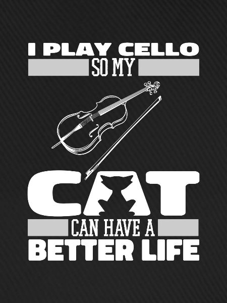 Cello Cellist Katze