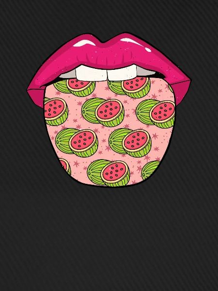 Wassermelone Zunge