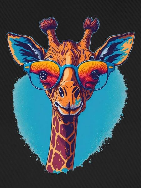 Giraffe mit Durchblick