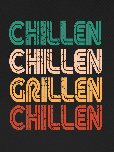 Grillen Chillen Barbecue Retro