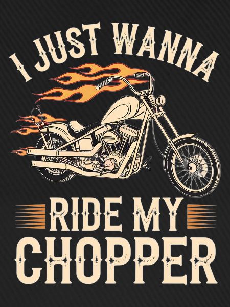 Flammender Chopper Motorrad