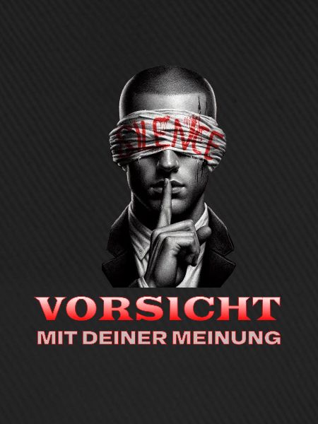 Vorsicht, Subtile Botschaft mit Augenbinde