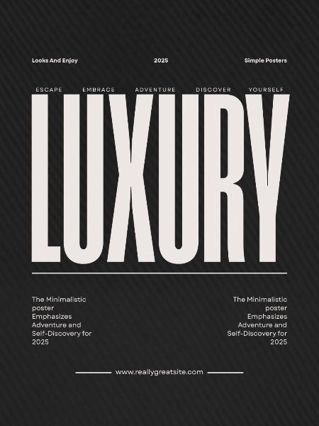 Luxus Großbuchstaben Typografie