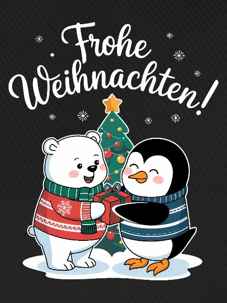 Eisbär Pinguin Weihnachtspullover süß Weihnachten