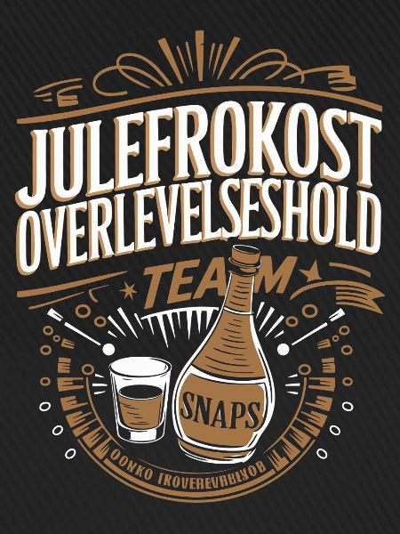 Julefrokost Snaps Team Holiday Celebration Design
