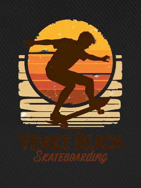 Venice Beach Skateboard Sunset