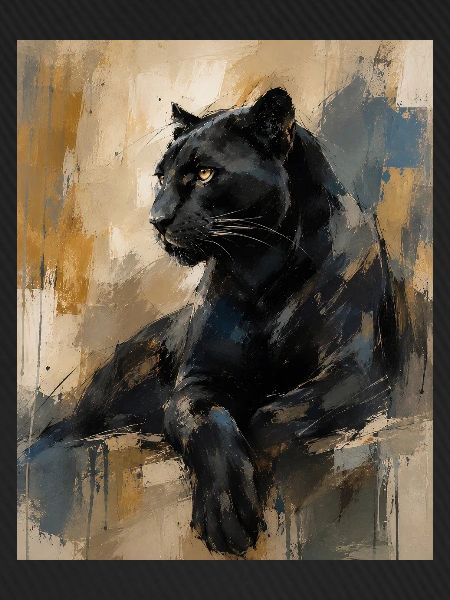 Sitzende Panther