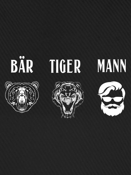 Bär Tiger Mann Bärtiger Mann