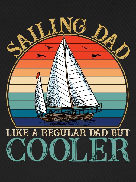 Sailing Dad Retro Sunset
