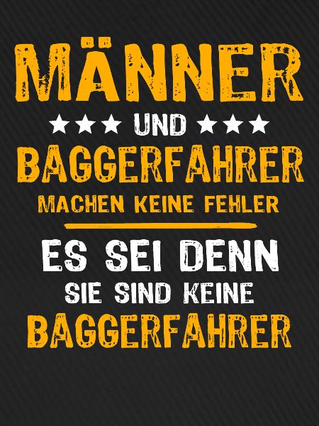 Baggerfuehrer Baggerfahrer