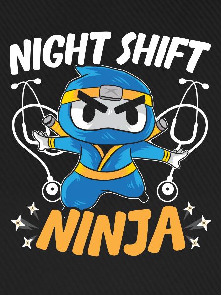 Nachtschicht-Angestellter Arzt Nachtschicht Ninja