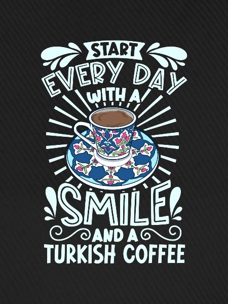 Lächeln mit Turkish Coffee
