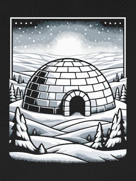 Iglu Eisschnee-Flocke Winter
