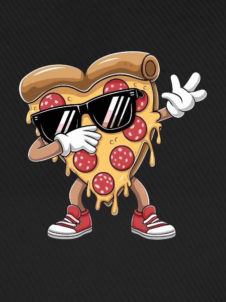 Cooler Pizza-Slice Mit Sonnenbrille Dabbing