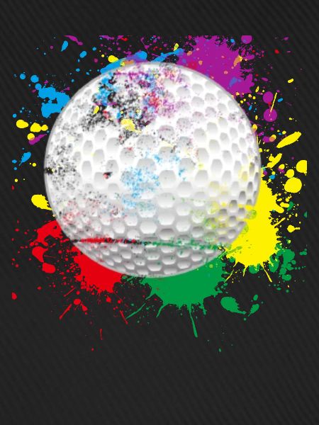Farbiger Golfball