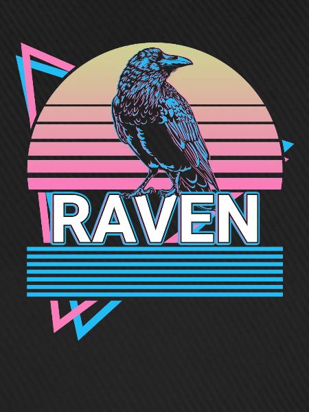 Raven Crow Retro Geschenk