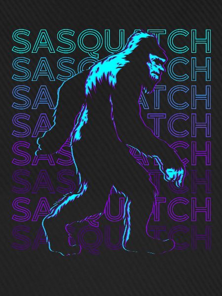 Sasquatch Bigfoot Retro