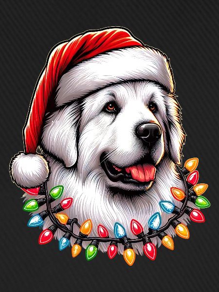 Great Pyrenees Hund Weihnachtsmütze Xmas